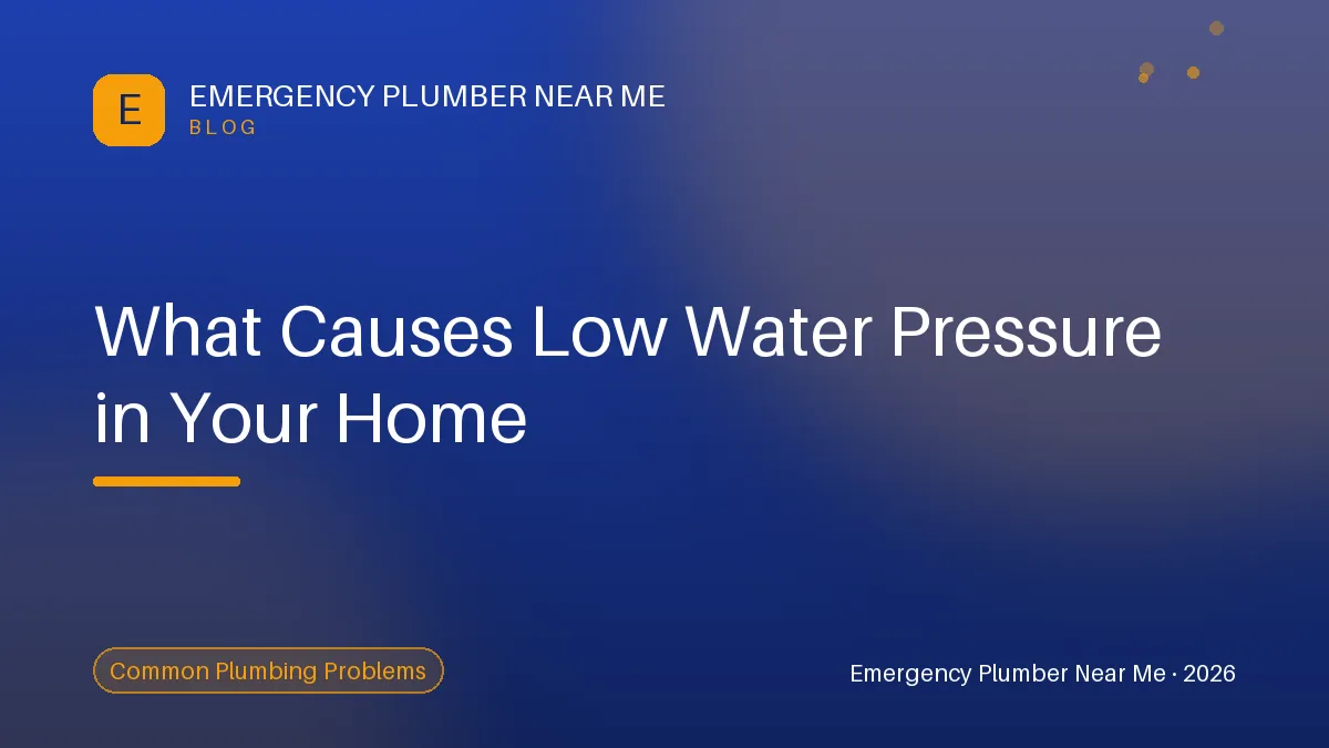 What Causes Low Water Pressure in Your Home — Emergency Plumber Near Me What Causes Low Water Pressure in Your Home