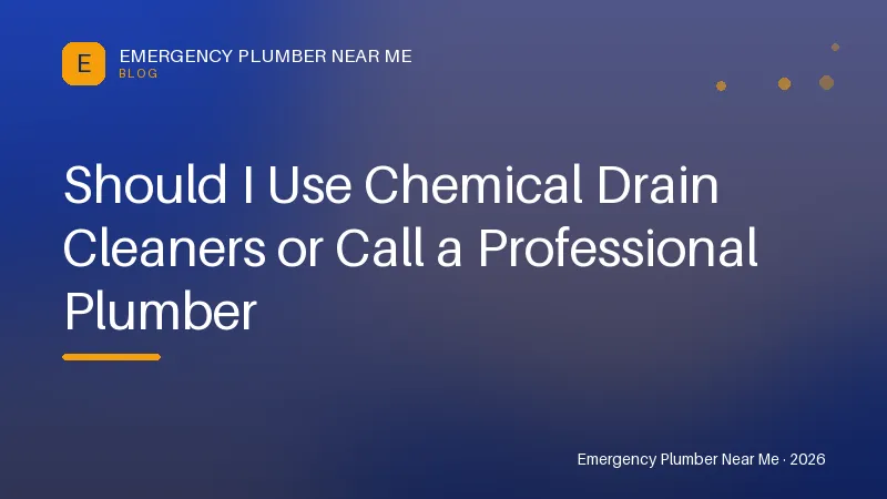 Should I Use Chemical Drain Cleaners or Call a Professional Plumber Should I Use Chemical Drain Cleaners or Call a Professional Plumber